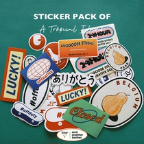 AndAnotherBarber Original Trolley Box Handbook Computer Retro Waterproof Sticker With Transparent Shell Set