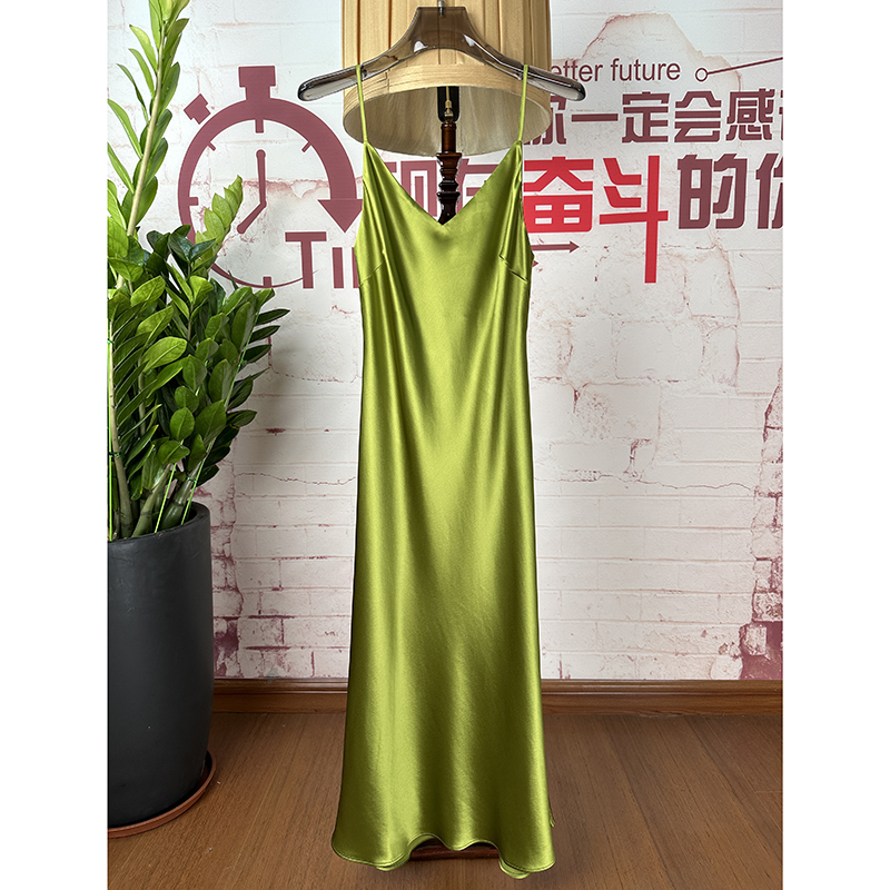Green, Purple, and White Satin Drape Acetate Slip Dress for Women, New Fashion Slim-Fit A-Line Long Dress Green, Purple, and White Satin Drape Acetate Slip Dress for Women, New Fashion Slim-Fit A-Line Long Dress