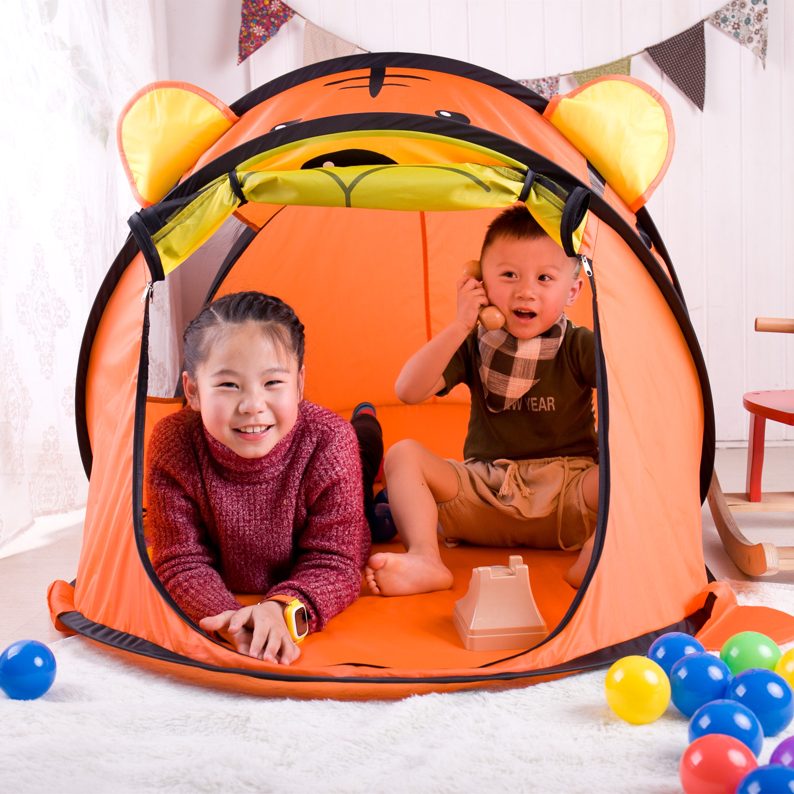 Children's tent Indoor and outdoor Toy game house Princess Baby Dress up wine girl Folding big house Ocean ball pool