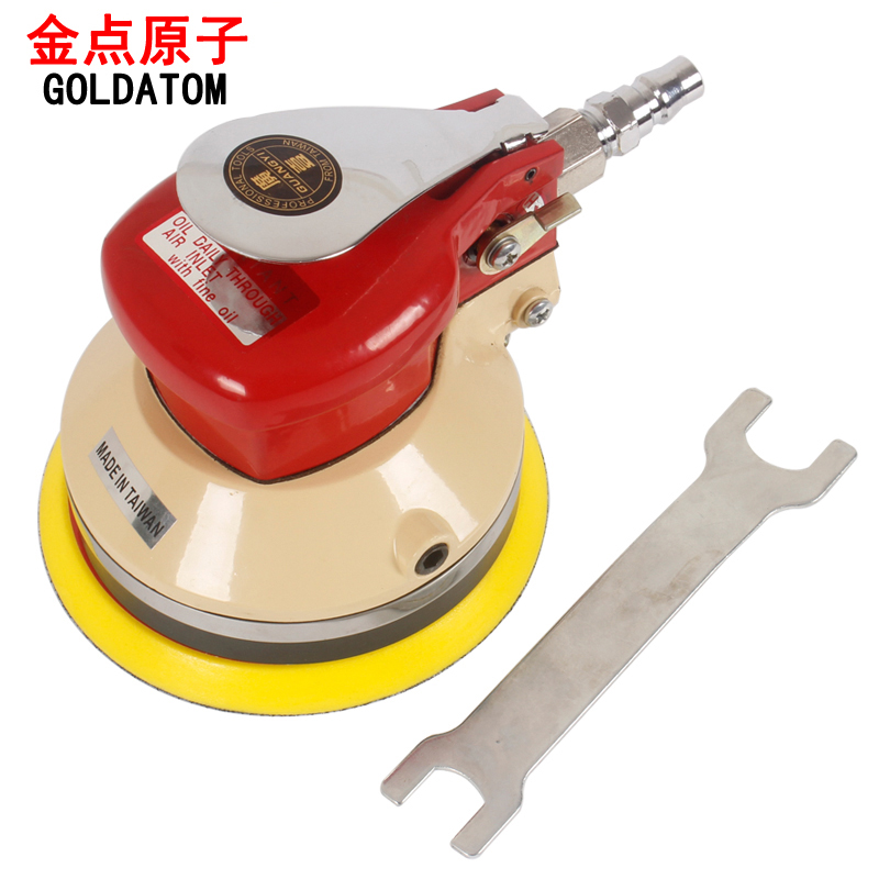 Gold Dot Atomic Tool Industrial Grade 5 Inch Disc Type Pneumatic Polishing Machine Pneumatic Sand Mill Sandpaper Machine Beating