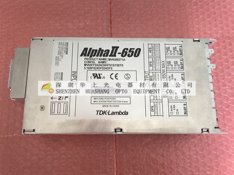 ASM AD830 Power TDK-LAMBDA ALPHAII-650 MV6500271A PN:60-00207