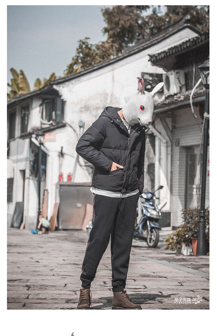 Rabbit Xiansen cotton nam rộng rãi áo khoác cotton mùa đông ngắn phần thanh niên thủy triều áo khoác thương hiệu Hàn Quốc quần áo cotton dày áo khoác nam hàng hiệu