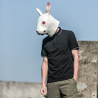 Rabbit Xiansen Men 2018 Mùa hè Mới Nhật Bản Áo sơ mi màu trơn Lapel POLO Áo sơ mi nam tay ngắn Paul T-shirt áo polo có cổ