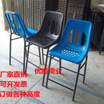 Factory direct supply anti-static stool factory workshop chair assembly line four-legged reinforced back chair plastic round stool