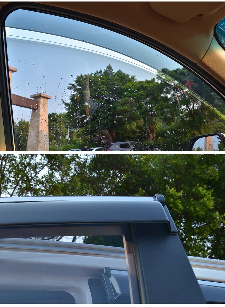 Great Wall M4 tấm che mưa sửa đổi xe đặc biệt nhấp nháy bảng Great Wall rực rỡ phụ kiện trang trí cửa sổ mưa dải lông mày - Sửa đổi ô tô chổi rửa xe ô tô thông minh tự xoay