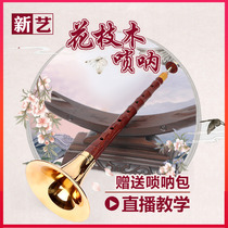 New Art Flower Branch Suona Musical Instrument Complete Suona Musical Instrument Beginners Adult Professional Performance D-tone Horn