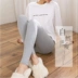 Mùa thu đông 2019 phiên bản mới của Hàn Quốc của quần legging cotton mèo con mặc eo cao là quần thun co giãn cỡ lớn - Khởi động cắt quần nữ mặc nhà  Khởi động cắt
