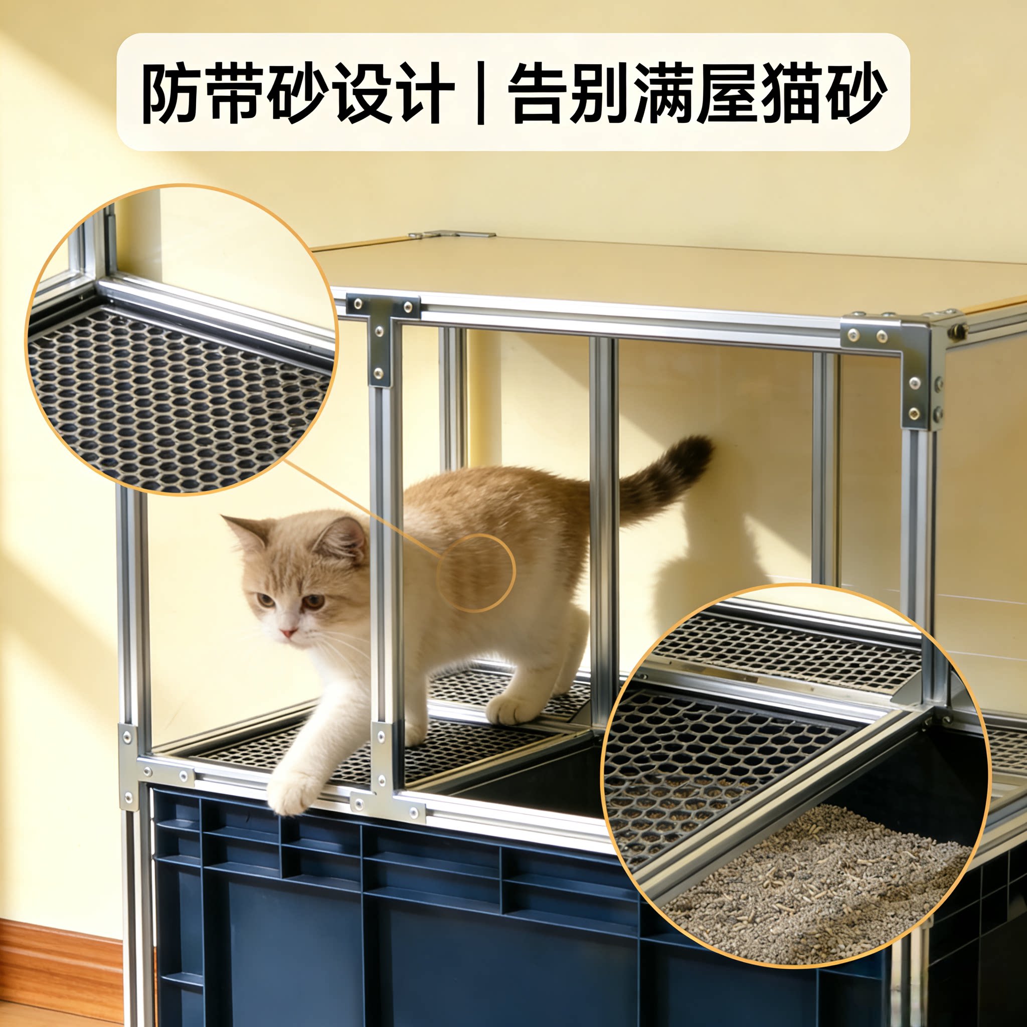 告别满地猫砂!铝型材定制猫砂柜真香测评🐱-猫笼子-淘宝好物网