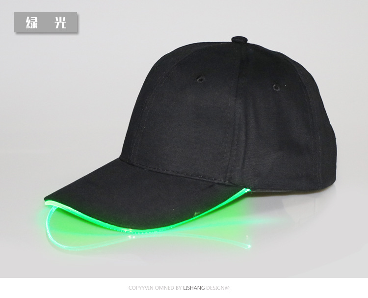 Đèn dạ quang mới LED dạ quang Nhật Bản mũ bóng chày du lịch quảng cáo sợi quang 	quả bóng chày bao nhiêu tiền	