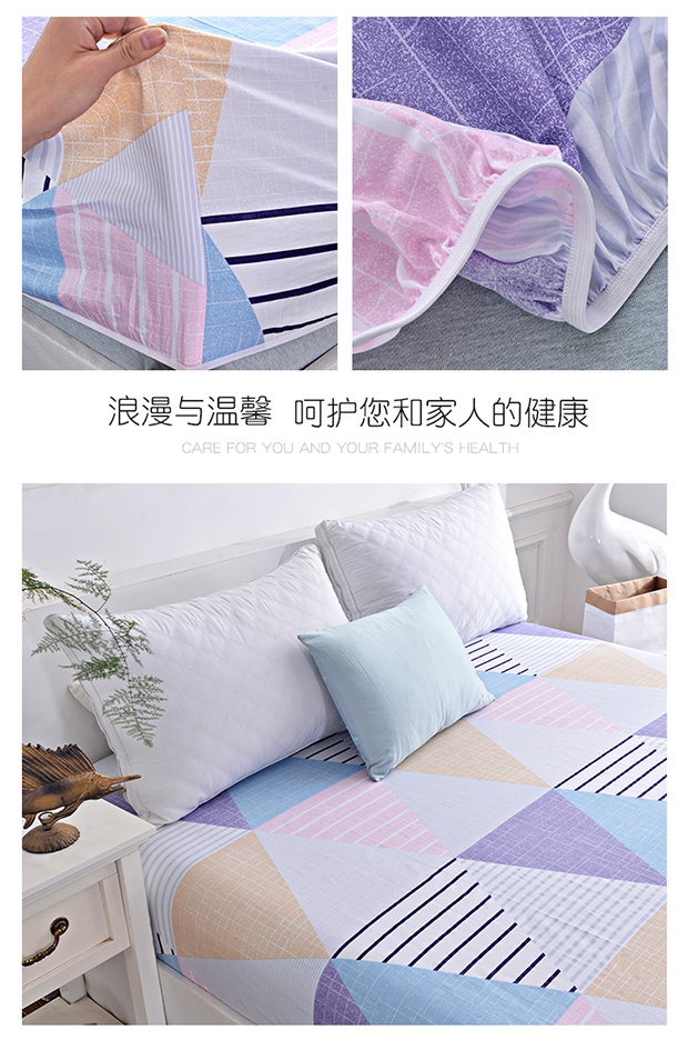 Khăn trải giường bằng vải bông một mảnh Nệm bông mỏng bọc đệm màu nâu mỏng bảo vệ trải giường dày 1,51,8 m tùy chỉnh ga chun bọc giường spa