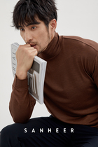 2021 autumn winter BI Entrance Undershirt High Performance Full Wool Fabric Men High Collar Long Sleeve T-shirt DAT857