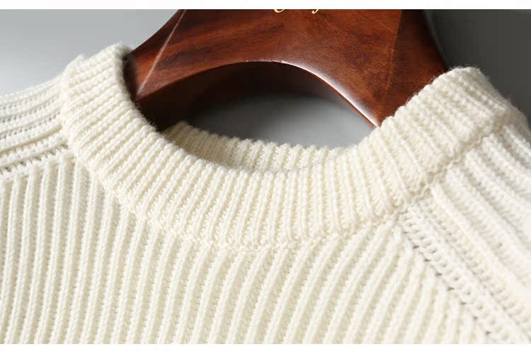 Dày nặng đề nghị mùa đông đầy đủ len bảy kim dày kim thủ công người đàn ông vòng cổ áo len áo len daz441