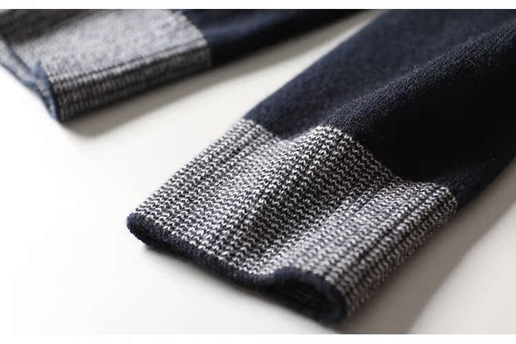 Người đàn ông Ý cao cấp tinh khiết cashmere sợi người đàn ông vòng cổ áo len cashmere áo len áo len daz405