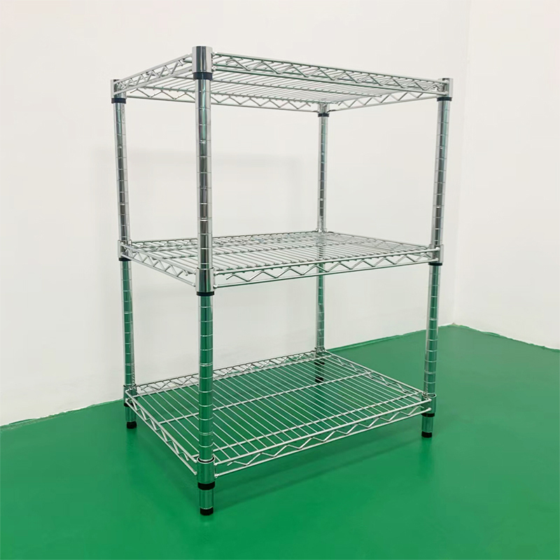 Three-Layer Storage Rack Balcony Storage Rack Household Stainless Steel Color Storage Rack Floor-Standing Storage Shelf Kitchen Iron Rack Three-Layer Storage Rack Balcony Storage Rack Household Stainless Steel Color Storage Rack Floor-Standing Storage Shelf Kitchen Iron Rack