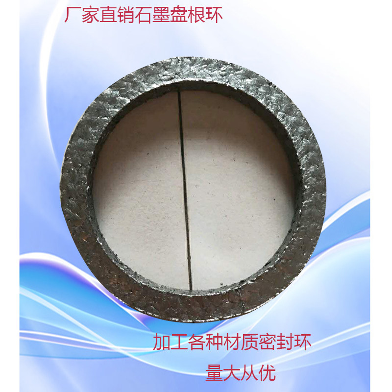 Processing set as a packing filler ring carbon aramid graphite mix abrasion resistant sealing ring cushion resistant to high temperature