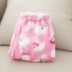 Trẻ em mùa thu và mùa đông dày mềm flannel pyjama cô gái hoạt hình san hô lông cừu nhà quần cha mẹ mặc trẻ em quần nữ quần áo gia đình mùa đông