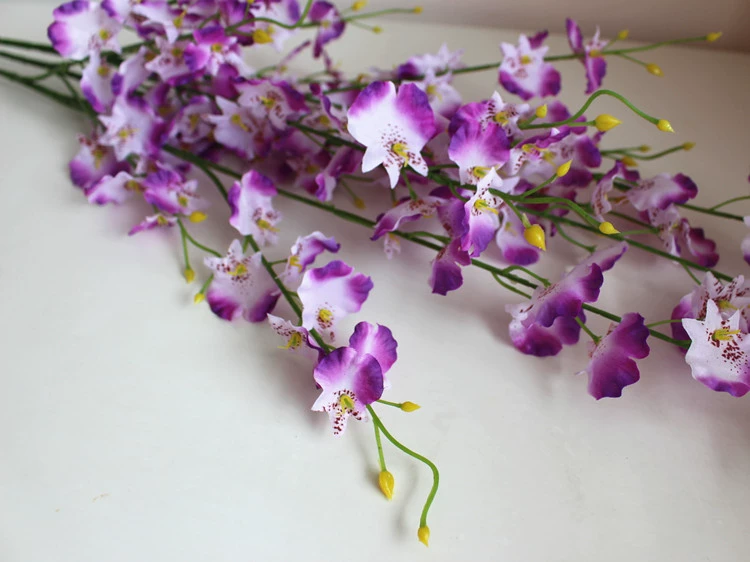 Đặc biệt cung cấp hoa lan đơn cành hoa giả hoa giả nụ hoa trang trí phòng khách hoa vàng Wen Xinlan sàn hoa - Hoa nhân tạo / Cây / Trái cây hoa giả trang trí phòng khách