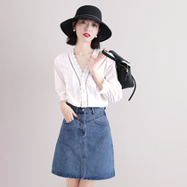 CATHYLADI cotton white shirt Women summer wear Joker retro port flavor hollow lace top women