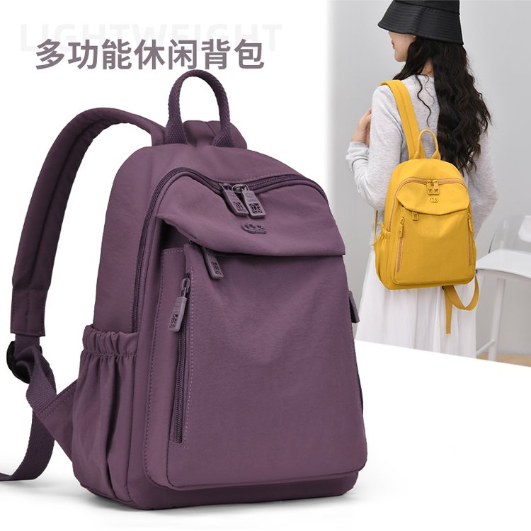 Waterproof Oxford cloth backpack Korean style casual large capacity women's fashion lightweight nylon sports shopping backpack for women
