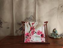 Чистящая салфетка Guqin с цветком сливы натуральный шелк очень большой размер полметра в подарок учителям и друзьям