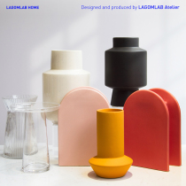 LAGOMLAB selection of Nordic geometric art ceramic flower glass flower arrangement vase creative ornaments decorative bottle