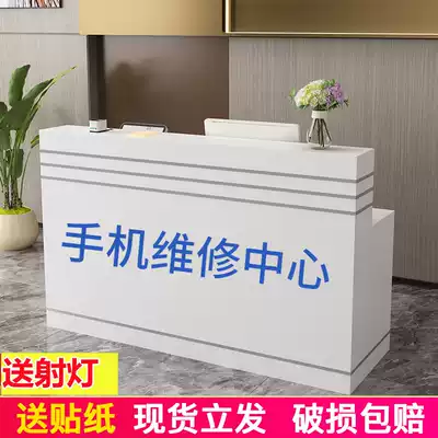 New mobile phone repair desk Workbench cashier counter bar multi-function shop business hall wooden front desk customization