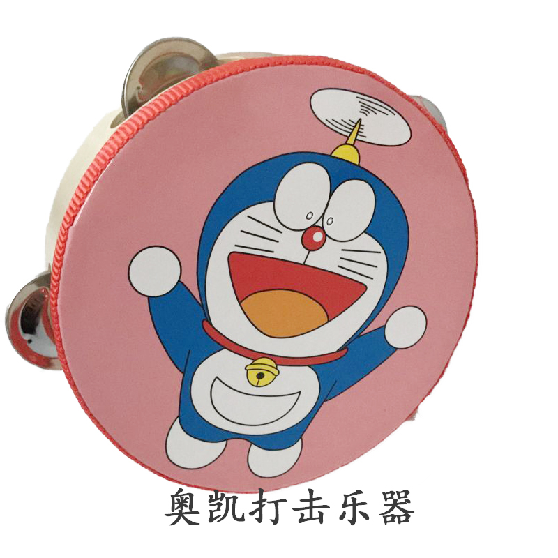 Khuyến mại bằng gỗ trẻ em tambourine Orff nhạc cụ đồ chơi mẫu giáo hoa tambourine sân khấu biểu diễn chuyên dụng - Đồ chơi nhạc cụ cho trẻ em bộ trống jazz drum cho bé