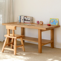 Solid wood workbench oak desk old elm desk book case writing desk computer desk drawer desk study desk