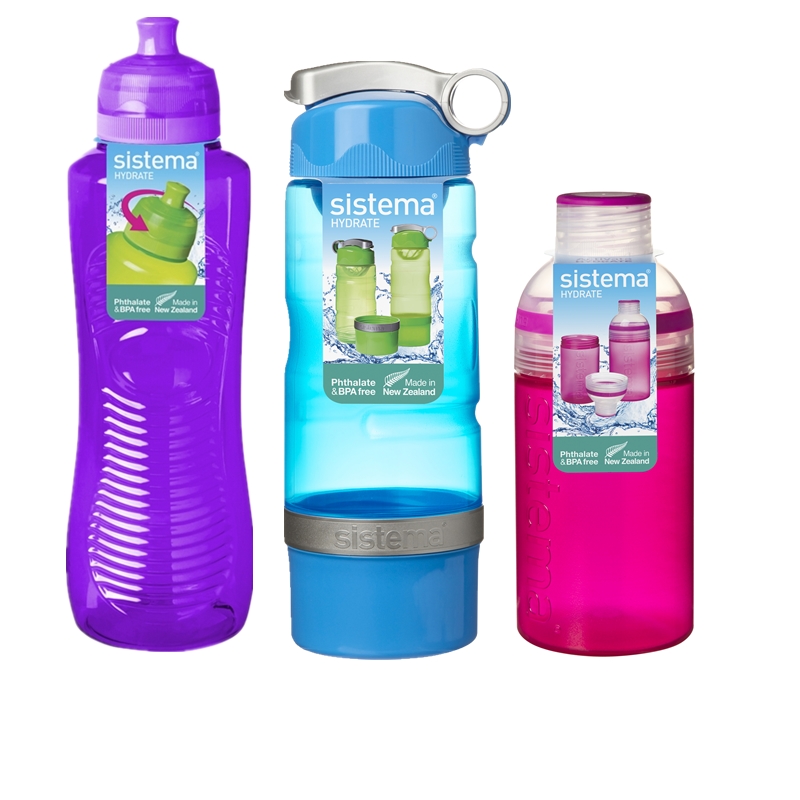 sistema sports water cup female portable student fitness plastic water bottle male large capacity outdoor cup accompanying cup