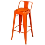 Железный апельсиновый стул Высокая поддержка лучшая простая современная бара и стул фабрика фабрики белый металл -призрачный табурет