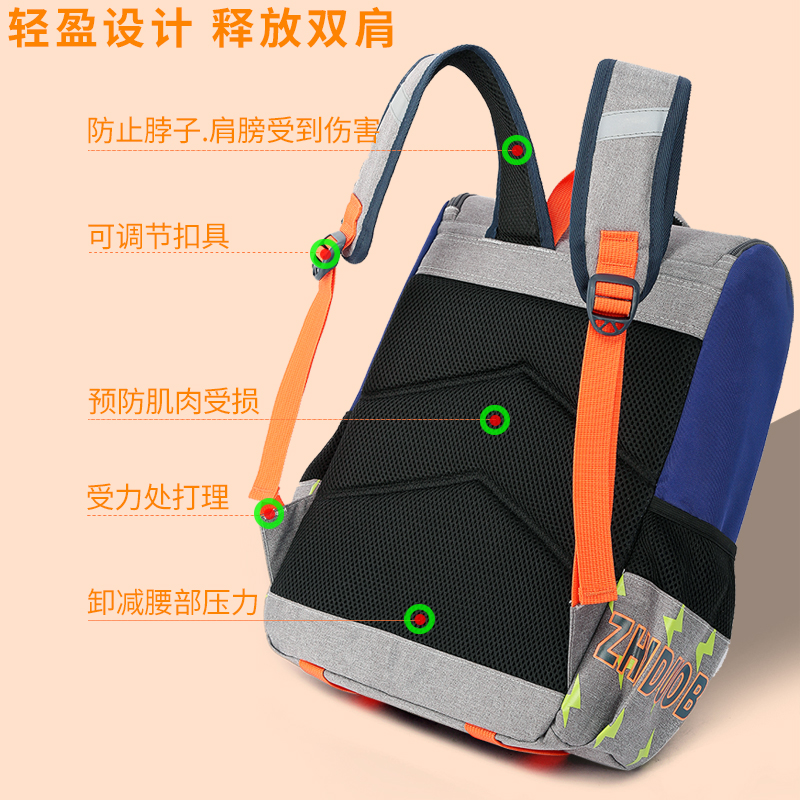 Childrens schoolbag chàng trai nam và nữ 1-3-4-6 lớp 3456 ba lô để giảm bớt gánh nặng của bé trai sườn núi.