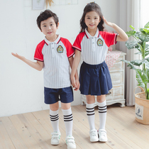 2019 New kindergarten Garden clothing summer suit customized primary school students summer class uniforms children Sports School uniform Cotton