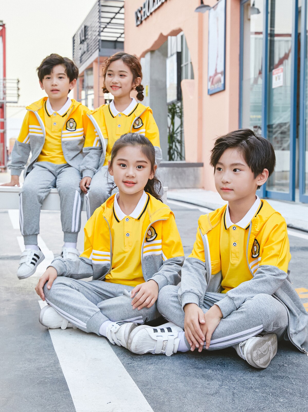 2020 Kindergarten garden clothes spring and autumn suits custom primary school students autumn class clothes Children's sports school uniforms pure cotton
