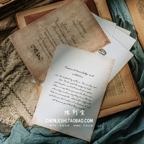 Retro Make Old English Paper Photography Props Music Score Creative Postcard Pest Props Yellow Handwritten English Stationery