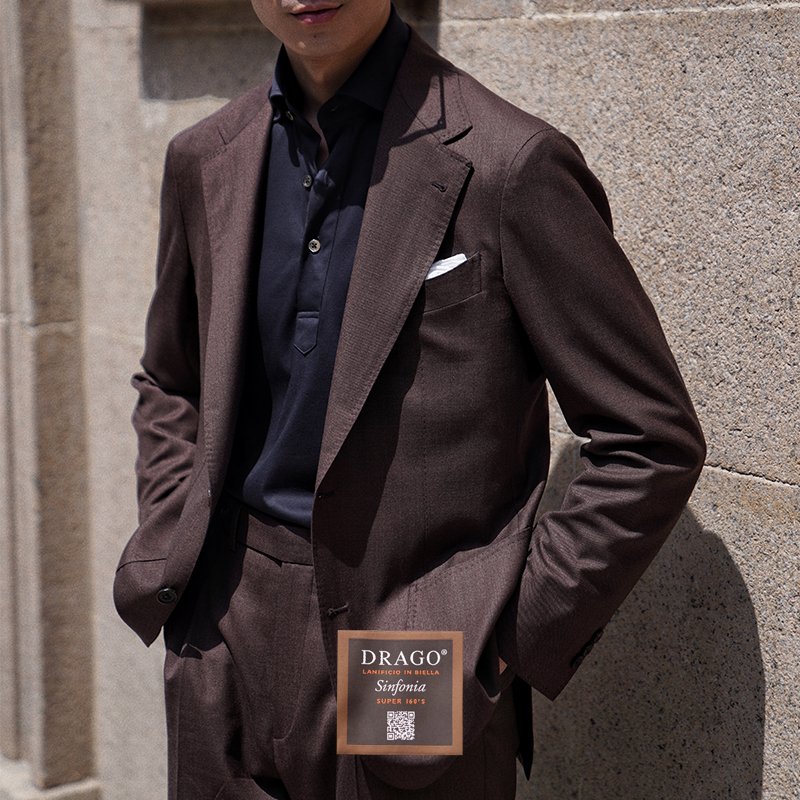 [Carmurat] cm Naples Italian-Made Drago 160-Piece Sinfonia Rust Brown Full Linen Set 429