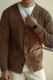 YUXIAN ຊັ້ນອາກາດຫນາຂອງເຄື່ອງເຂັມຂັດເຄື່ອງຊັກຜ້າຝ້າຍ knitted cardigan ສີແຂງ jacket ບາດເຈັບແລະເດີນທາງດູໃບໄມ້ລົ່ນແລະລະດູຫນາວ