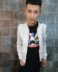Tay nhanh màu đỏ với áo khoác thêu cánh nam và nữ áo khoác mỏng tinh thần anh chàng xã hội thu xu áo khoác blazer nam Áo khoác