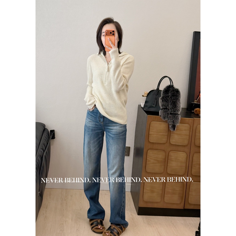 9.27【Yang Shulin Denim】 Blue Label Line High-End Classic Long-Staple Cotton Casual Straight-Leg Pants