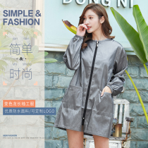 Customized hairstylist hairdressing work clothes barber shop long-sleeved work clothes hair oiling work clothes hair salon perm and hair dyeing clothes