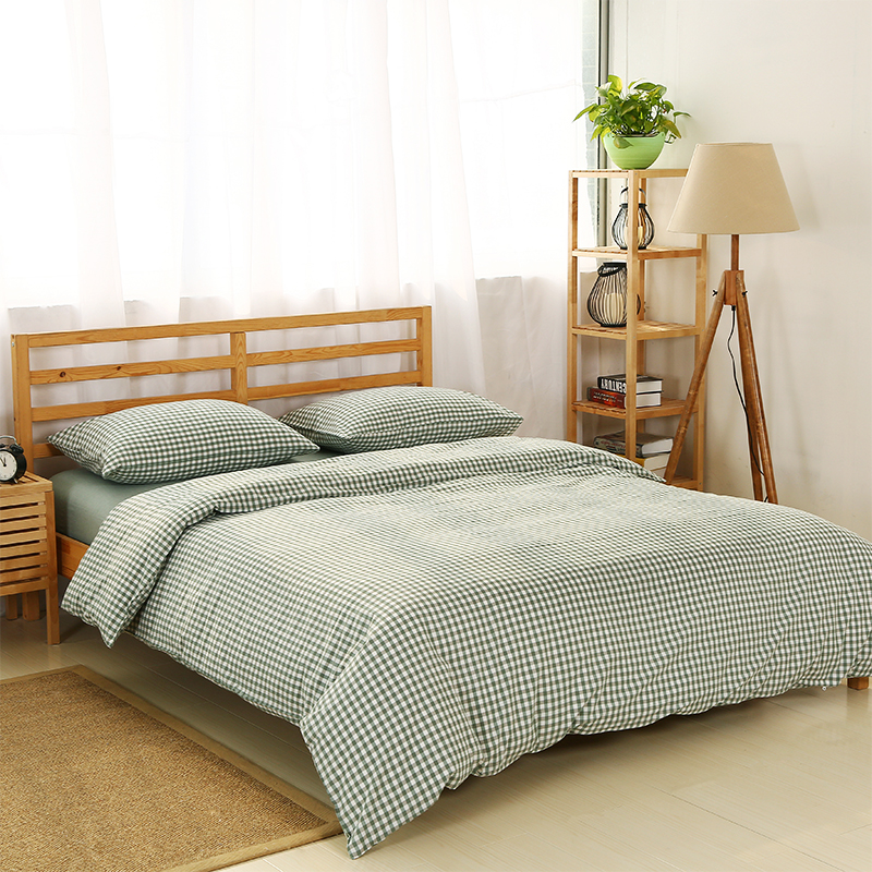 Bông quilt cover mảnh duy nhất rửa quilt cover 100% cotton kẻ sọc sọc bầu không khí đơn giản siêu mềm sheets có thể được tùy chỉnh