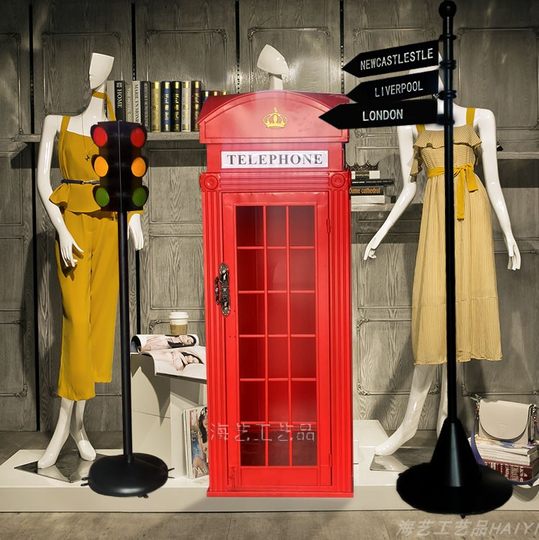 Señales de tráfico de hierro, accesorios de semáforo, adornos metálicos grandes y creativos, accesorios de centros comerciales, decoraciones de tiendas de celebridades de Internet