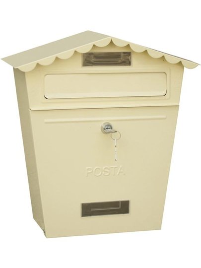 Retro European style outdoor wall-mounted mailbox with lock iron metal handmade mailbox outdoor opinion box psychological mailbox