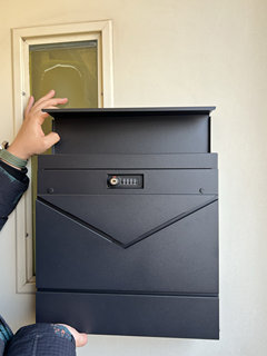 Creative and Simple Outdoor Solid Color Combination Lock Wall-Mounted Home Mailbox Stainless Steel Waterproof Letter Box in Stock