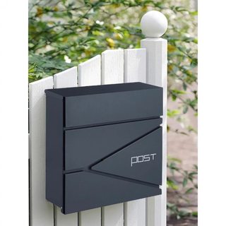 Modern Light Luxury Stainless Steel Mailbox Wall-Mounted with Newspaper Rack Post Box Suggestion Box Easy to Install Outdoor Newspaper Box