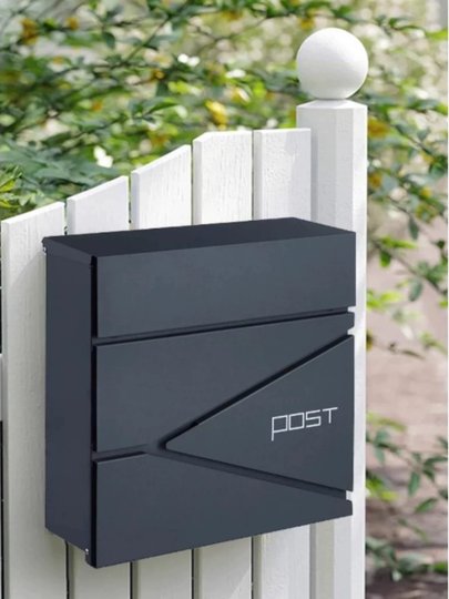 Moderner, leichter Luxus-Edelstahl-Briefkasten zur Wandmontage mit Zeitungsständer, Briefkasten, Briefkasten, Meinungskasten, einfach zu installierender Zeitungskasten für den Außenbereich