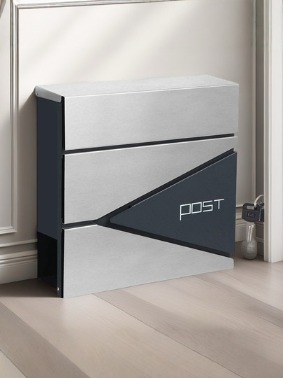 Современный легкий роскошный почтовый ящик из нержавеющей стали, настенный, с газетной стойкой, почтовый ящик, почтовый ящик, простой в установке, уличный газетный ящик