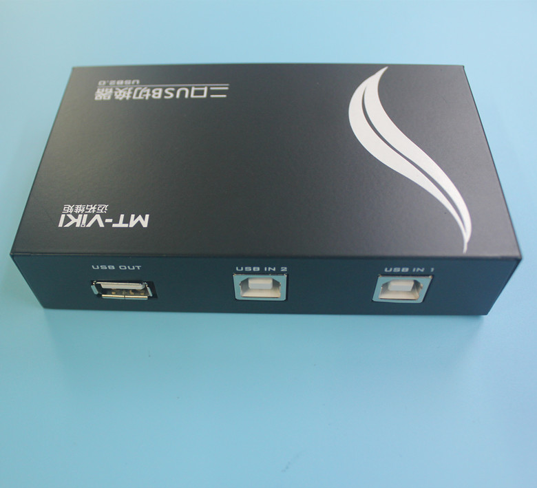 Printer sharing device USB manual switch 2 in 1 out 2 computers share 1 printer