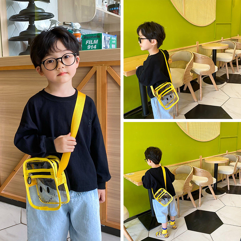 Summer transparent jelly single shoulder baby boy and girl cute baby baby outbound beach change