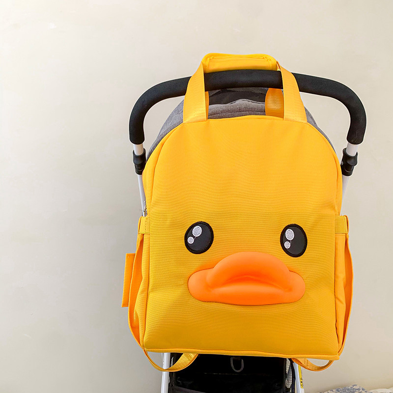 Mother and baby mommy bag double shoulder bag large capacity multifunction mom bag pregnant woman baby cute to go out and light up the wave