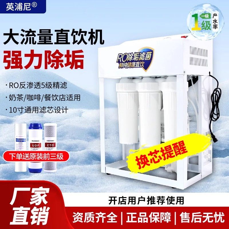 Commercial Water Purifier Direct Drinking Machine 600g Filter for Tap Water to Remove Scale 800g Pure Water Machine for Restaurants and Milk Tea Shops